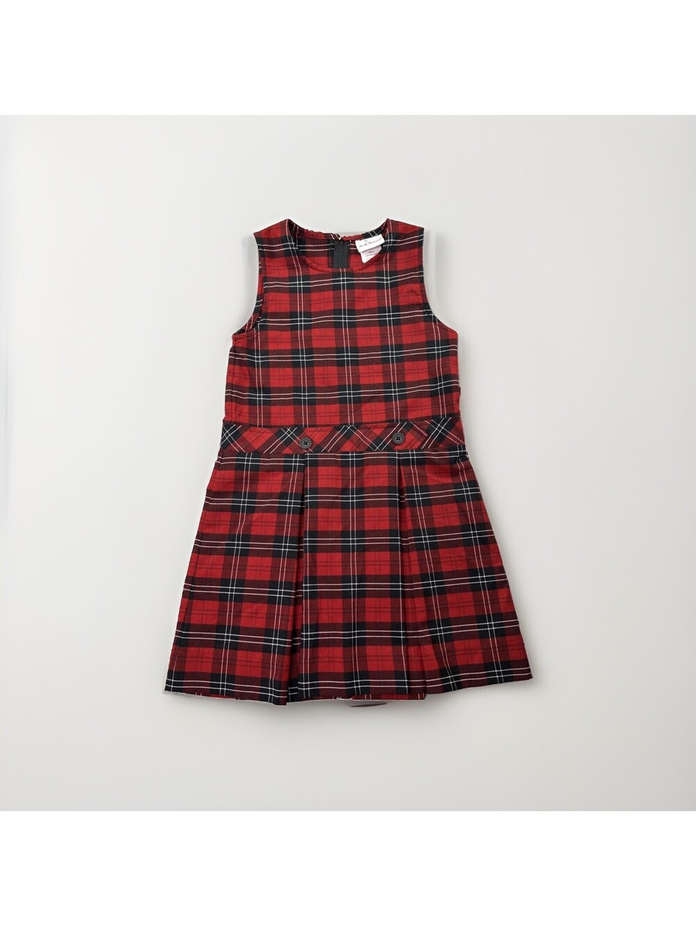 Becky Thatcher Girls Size 7 School Uniform Red Plaid Jumper Dress